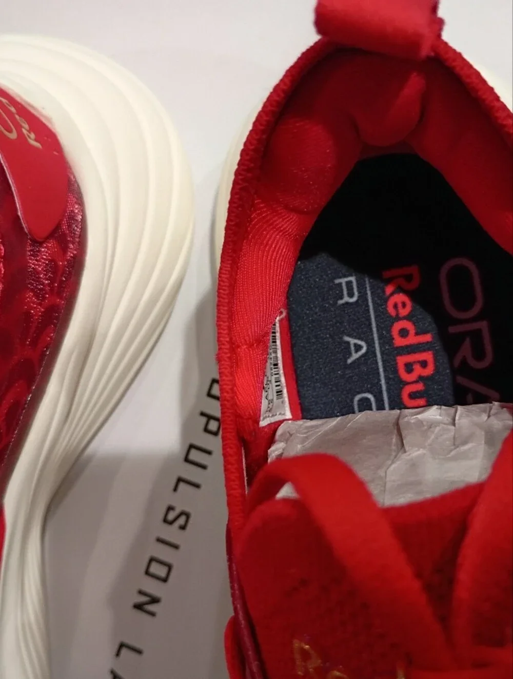 APL & Red Bull Racing Women's Red & Gold Sneakers Size 5.5 New